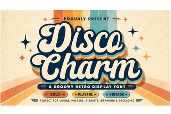 Disco Charm Fonts for Retro Design Projects