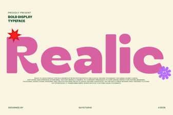 Realic Font: a Clean Modern Design for Projects